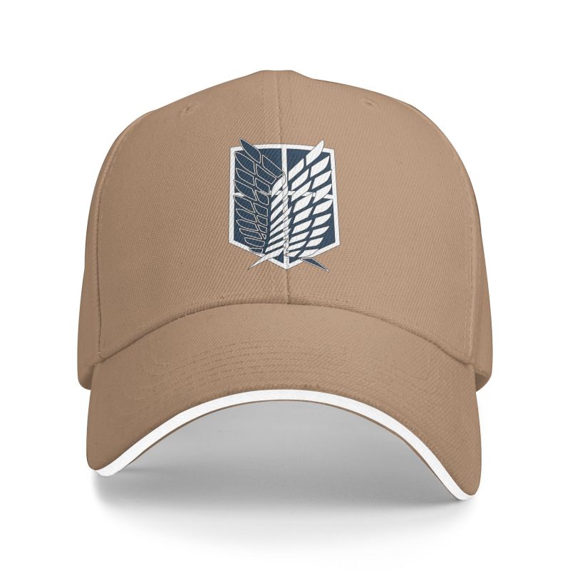 Attack On Titan Print Sandwich Baseball Caps Wings of Freedom Mikasa Snapback Hats Daily Bucket Cap Unisex Adjustable Hat