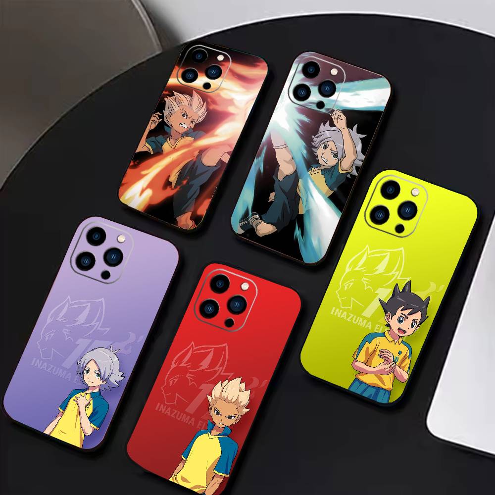 Cool Football InazumaS Eleven 11 Phone Case For iPhone 17 16 15 14 13 12 Max Plus Silicone Black Cover