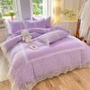 Princess Wind Grinding Four-piece Bed Skirt Lace Quilt Cover Bed Sheet Dormitory Three-piece Quilt Cover Bedding