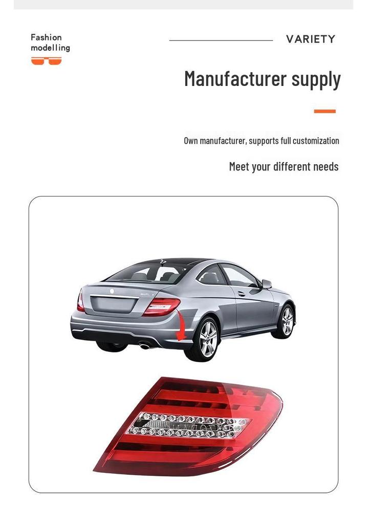Compatible with Mercedes-Benz C-Class 07-15 W204 Rear Tail Brake Light 2049060203 2049060503