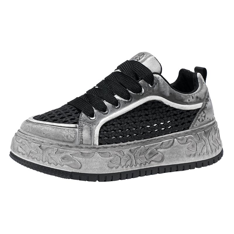 Fashion Green Tall Thick Soled Men's Sneakers Fashion Personality Simple and Versatile Youth Casual Shoes Comfortable Durable Sports