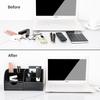 PU Leather Desk Organizer Pencil Holder Office Supplies Caddy Stationery Holder for Home School and Office Supplies
