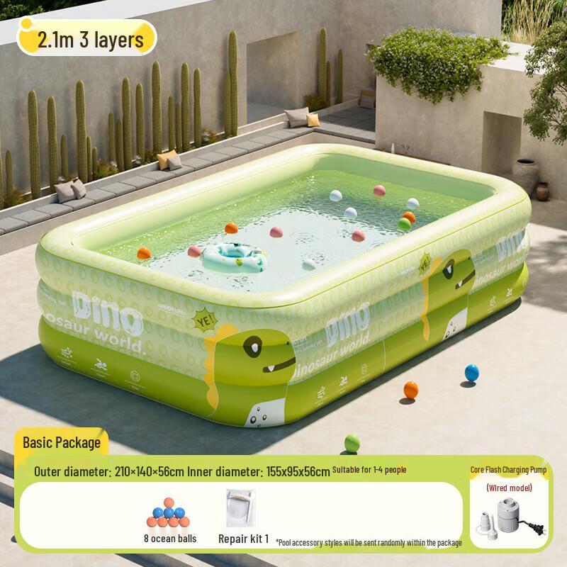 Adandyish Inflatable Family Swimming Pool