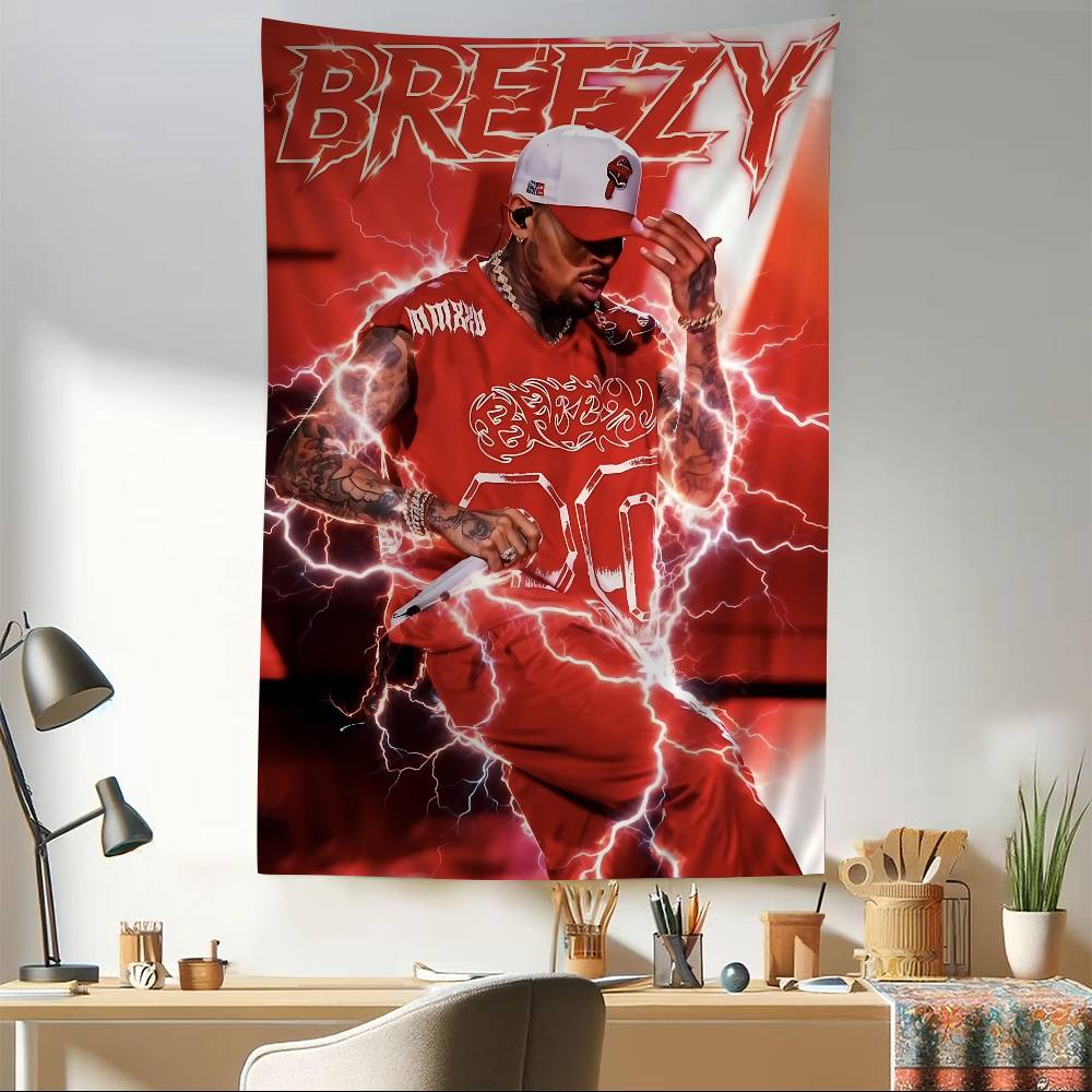 CChris BBrown Rapper Colorful Tapestry Wall Hanging Bohemian Wall Tapestries Mandala Wall Art Decor