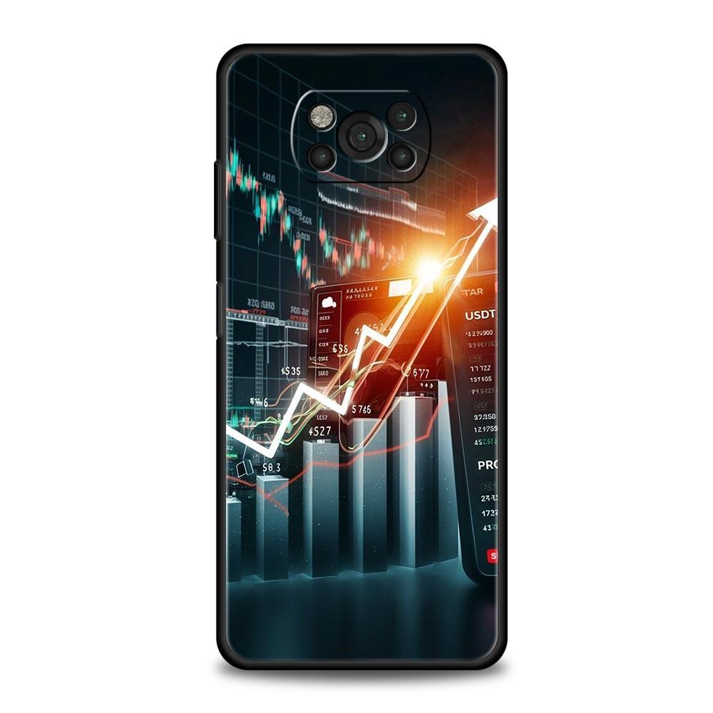 

Phone Case for Xiaomi Poco F7 F6 F5 F4 F3 X7 X6 X5 X4 X3 NFC M4 C51 C55 GT 5G Soft TPU Cover Trade Investment Forex Stock Market Poco X6 Pro