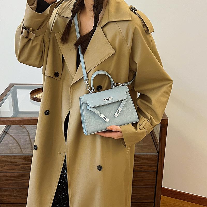 Håndveske Dame Mote En Skulder Crossbody Liten Firkantet Veske