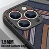 Geometric Cloth Texture Case For iPhone 17 Pro Max Case iPhone 16 Pro Max 15 14 13 16E 17E Magnetic For Magsafe Hybrid Matte Cover
