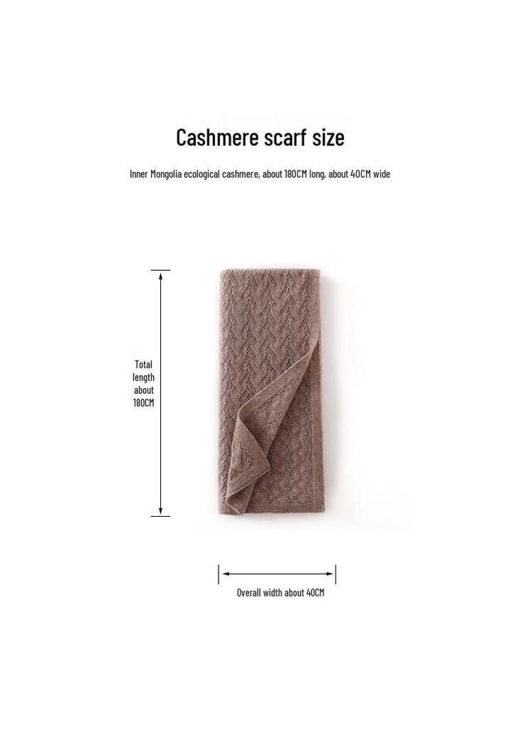 Cashmere Cable Knit Women's Scarf: High-End, Warm, Spring Fashion
