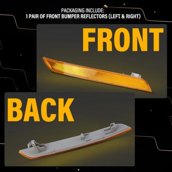 2x For BMW X6 E71 2008-2014 Front Bumper Side Marker Light Reflector Amber