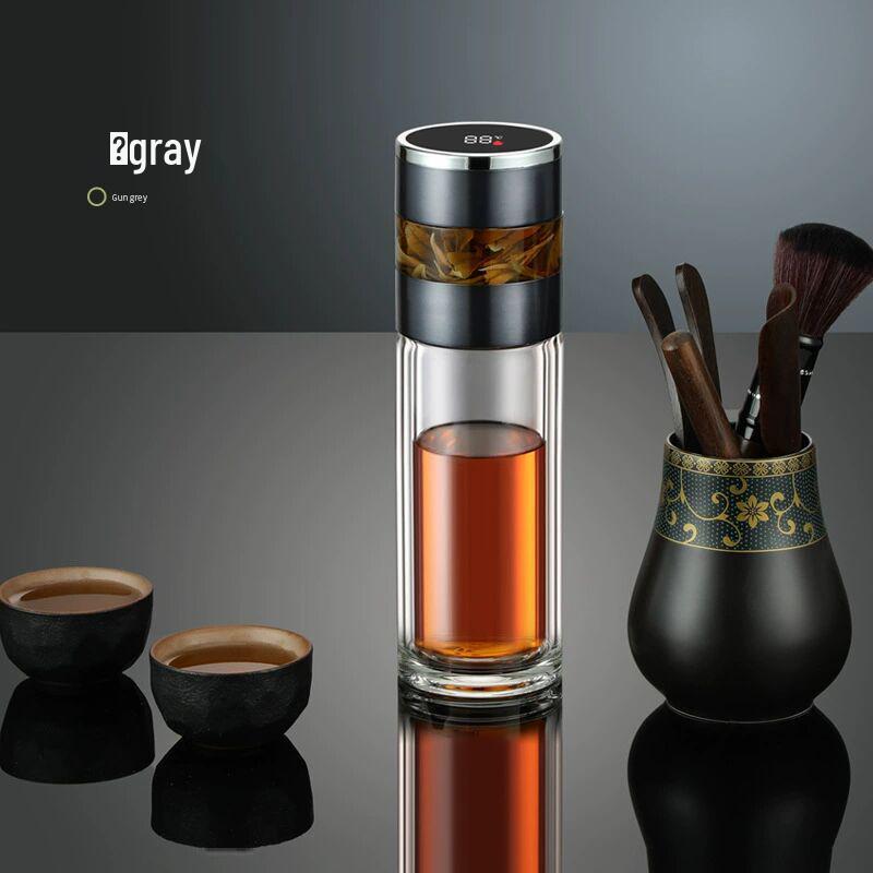 316 Stainless Steel Insulated Smart Cup with Tea-Water Separation, Double-Layer Vacuum, Custom Business Gift Logo