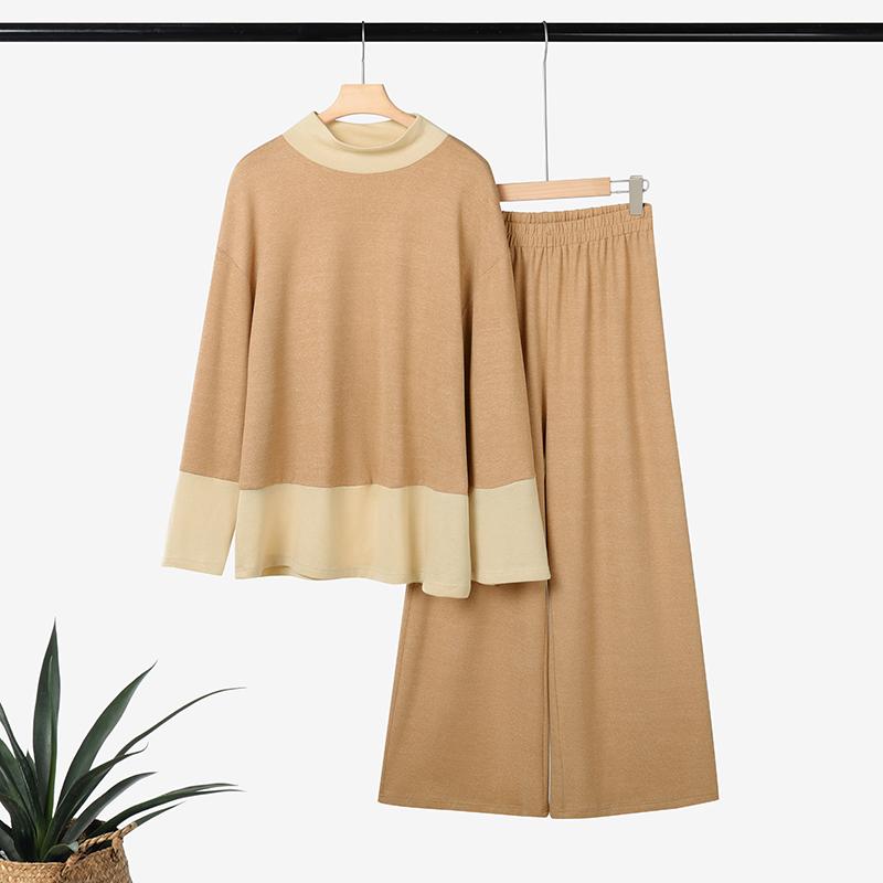 ZANZEA Women Long Sleeve Pullover Blouse and Pants Casual Two Piece Suit Sets