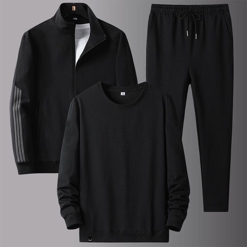 

Флисовый свитер из ягненка для среднего и пожилого возраста, осенне-зимний спортивный костюм для отдыха, комплект из трех предметов XXXL