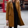 Solid Color Medium-Length Brewed Suit Pure Color Mid Length Long Length Breasted Small Suit