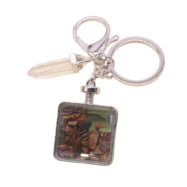 

Alloy Natural Stone Photo Frame Keychain Suitable For Personalize Business And Holiday Gifts