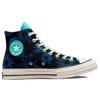 Converse Pantofi unisex Chuck 70 High Sunny Floral Black Washed-Teal Game-Royal 172824C