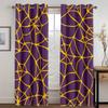 Abstract Geometric Black Gold Cool Affordable Boys Curtain designed for Living Room Space 2Pieces Kids Bedroom Children WindowsBathroom Decor Hooks