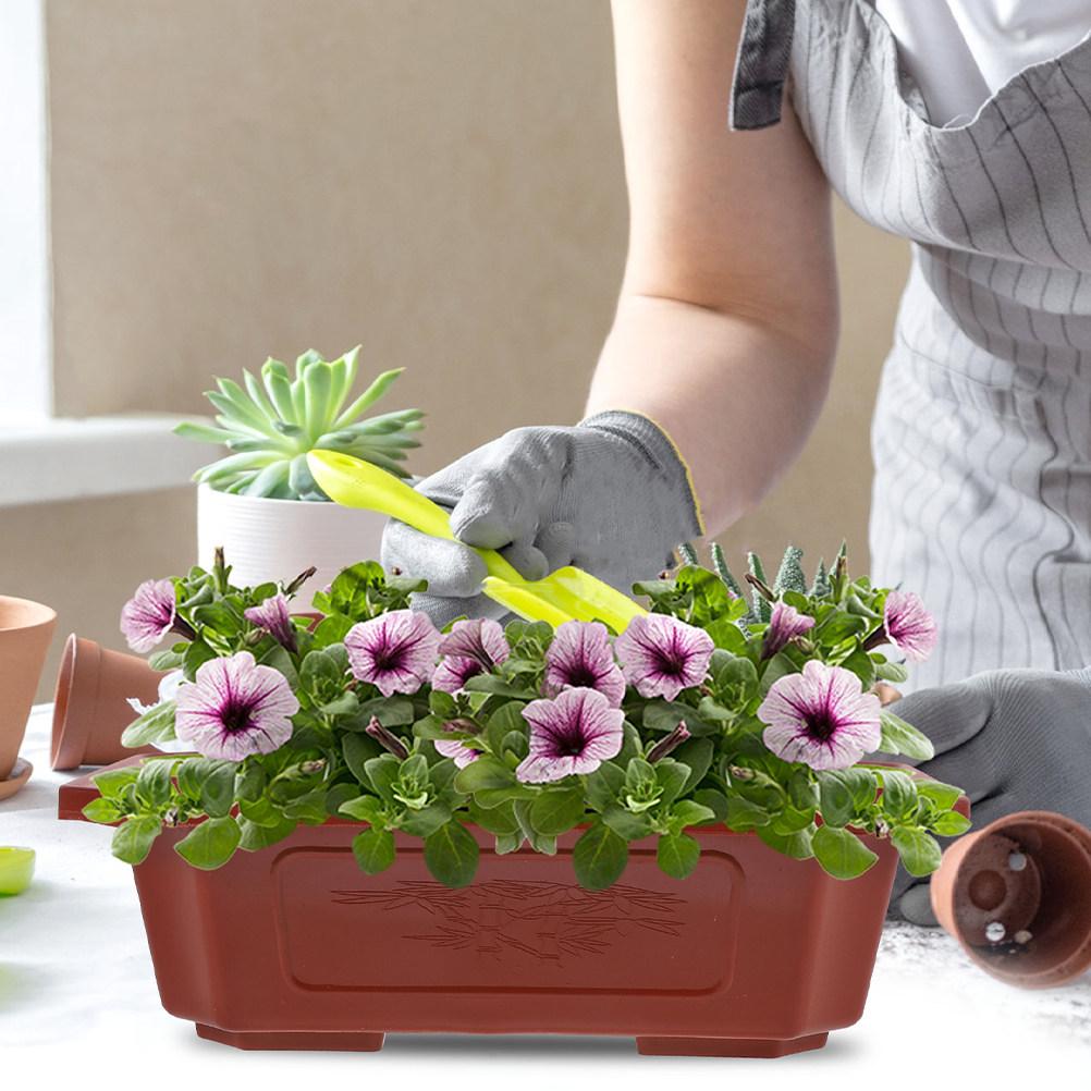 6Pcs Plastic Bonsai Planter Pots Drainage Hole Small Flower Pots Indoor Outdoor Balcony Garden Decorative Planter