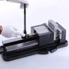 Heavy-Duty Precision Bench Vise with Flat Jaws, Quick-Release, Non-Tilting Clamp for CNC Machining and Milling Machines