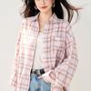 La Chapelle Korean-Style Aesthetic Plaid Long-Sleeve Shirt