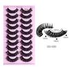 10 Paia Ciglia Finte Russian Strip Lashes Extension Finte Cils Naturel Extension Ciglia D Curl Strip Lashes Trucco Bellezza Ciglia magnetiche
