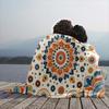 Bohemian Style Pattern Printed Blanket for Sofa Bed Travel Camping Living Room Office Conditioning Blanket for All Seasons Gifts