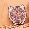 135pcs Morandi-colored Cat-shaped Puzzle with Cat Silhouette Frame Macaron Color Cut Cat Pieces Cat Puzzle For Ornaments
