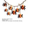 Wall Ornament for Home 78 Inch Halloween Hanging Spider Banner, Mini Black Orange Plush Cute Spooky Party Decorations Pom Garland Party, Fireplace,