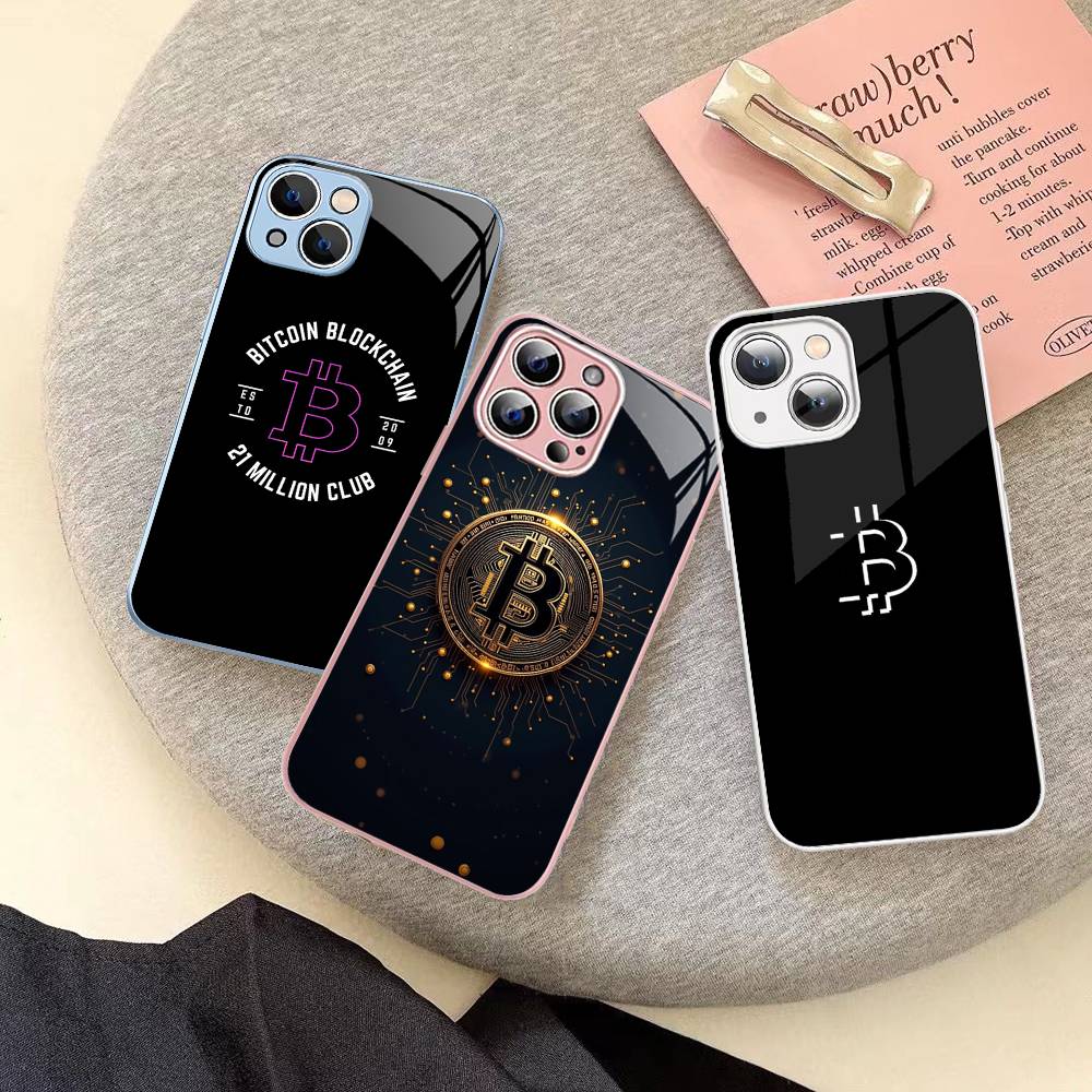 Bitcoin Tempered Glass For Iphone 14 13 12 11 Pro Mini XS MAX 14Plus X XS XR Cover