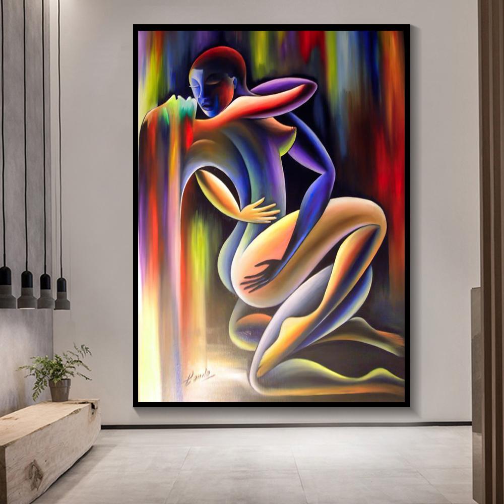 Acheter Affiche D'art De Couple, Graffiti, Peinture Sur Toile, Affiches D' Art Murales De Sexe, Imprimés D'art Moderne, Image Murale Pour Chambre à Coucher, Décor De Maison
