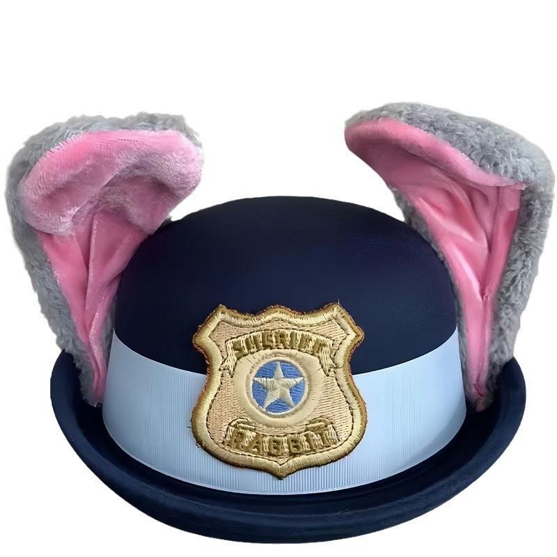 Disney Zootopia Policewoman Judy Rabbit Cos Halloween Costume Nick Fox Costume Performance Costume hat