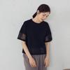 Comme Ca Ism Lace Combination Black L T-Shirt 12-68CK31-205