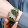 Mode Rom Zifferblatt Damen Uhren Quadratische Quarzuhr Lässige Silikonband Armbanduhr Reloj Mujer