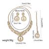 Exotic Style, Court Retro Rhinestone Necklace, Earrings, Forehead Set, Bridal Banquet Dress Accessories