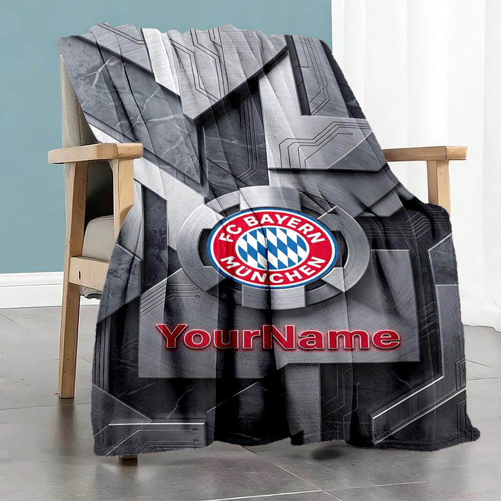 Fc Bayern München 23 Customize Text Blanket Throw Customizable Blanket Soft Warm Cozy Versatile for Chair Nap Seaside Picnics for All Occasions