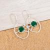 Green Onyx  Gemstone 925 Sterling Silver Jewelry Handmade Earrings 2.00" For Her EE-52-17