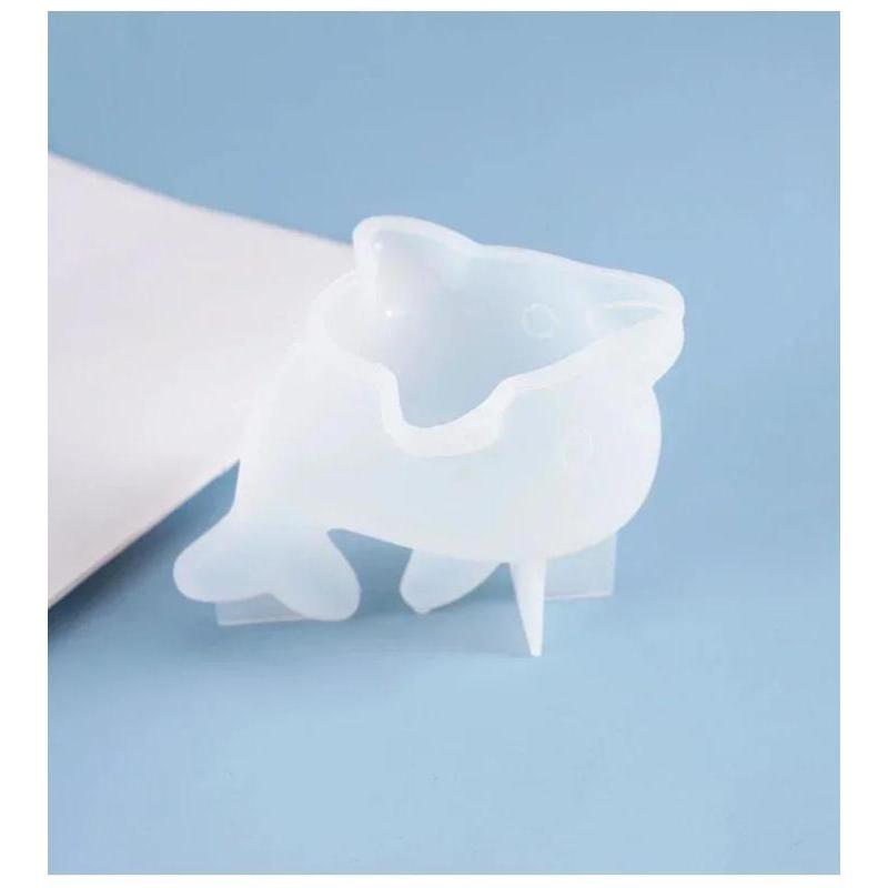 3D Dolphin Cartoon Silicone Mold Cute Animal DIY Crystal Epoxy Resin Jewelry Making Decoration Tool
