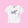 Baby Tee Corto con Stampa Bicchiere da Vino da Donna Transfrontaliero - Manica Corta, Top Versatile 2026