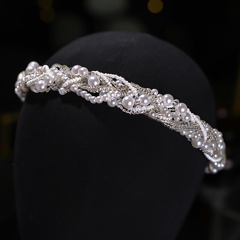 Tuanming Pearl Headband Hair Rope: Elegant Daily Hair Accessories for Weddings and Photoshoots