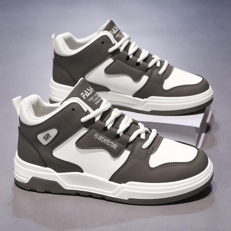 Autumn men's shoes new breathable high-top shoes men's trend versatile platform sports shoes casual board shoes trendy shoes