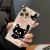 Transparent Square Back Tube Case Casing Protection For iPhone 13 14 Pro Max 15 Plus 12 11 16 ProMax Anti-Oxygen,Funny Cat Pattern