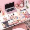 Gaming Mouse Pad Large Desk Mat Antislip Stitched Edges Oni Horn Anime Girl Print Keyboard Pad for Gamer Home Office