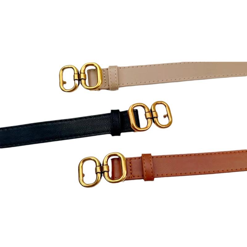 Pu Leather Belt For Women Metal Buckle Waist Strap Female Jeans Dress Trouser All-Match Decorative Waistband