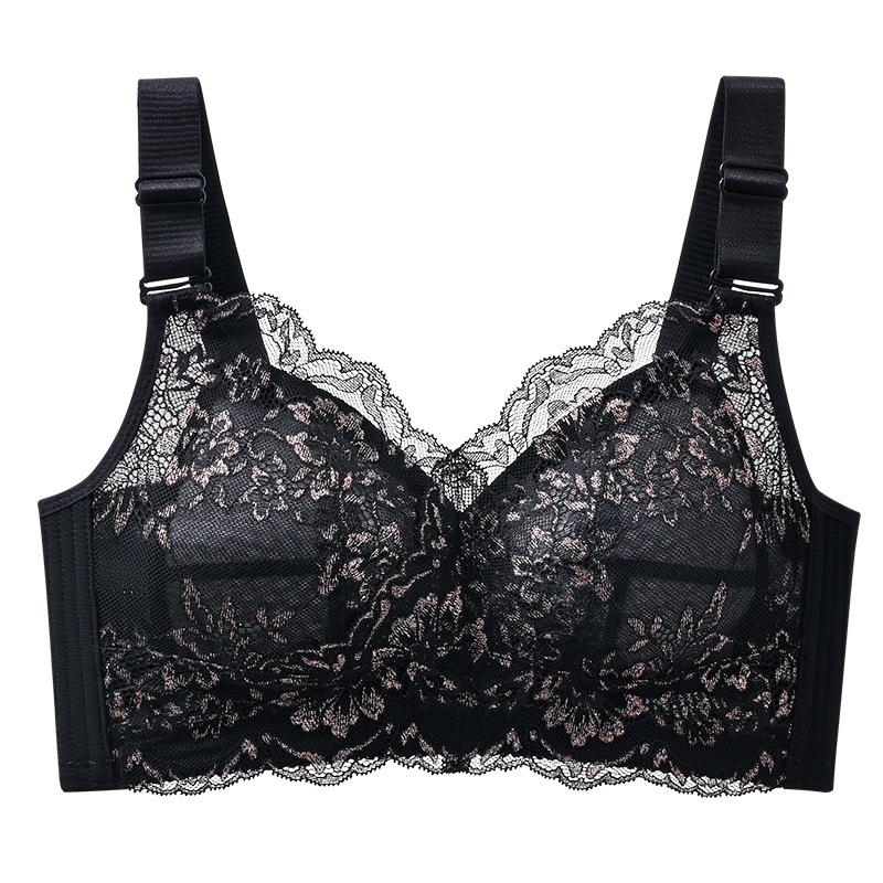 Summer Bra Women's Thin Bra Women's Underwire Bra Gathered Chest Gathered Accessory Bra Plus Size Bra