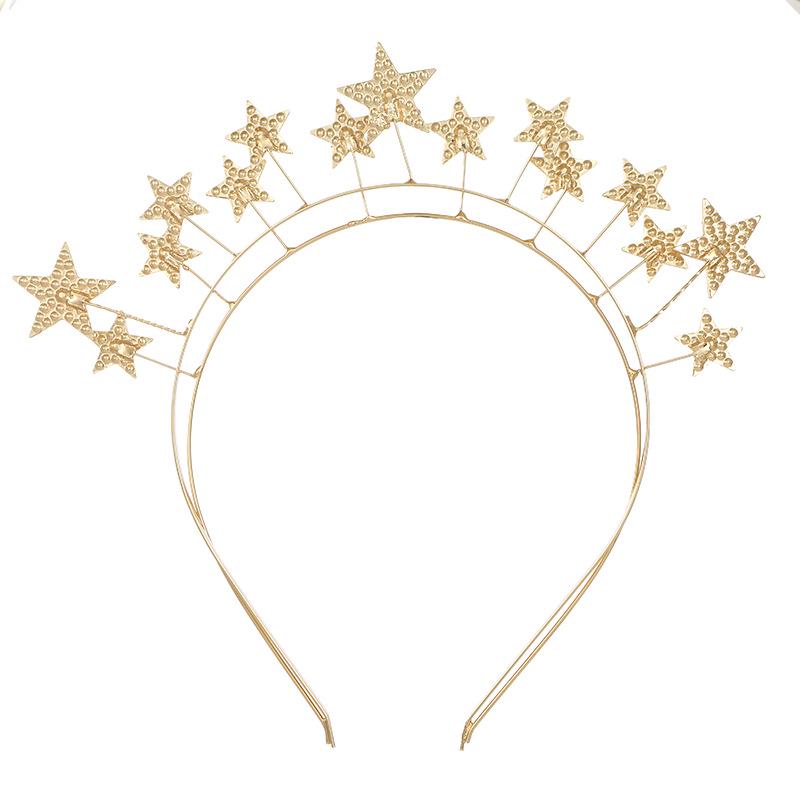 Exquisite Double Layer Rhinestone Star Bridal Headpiece & Party Hairband