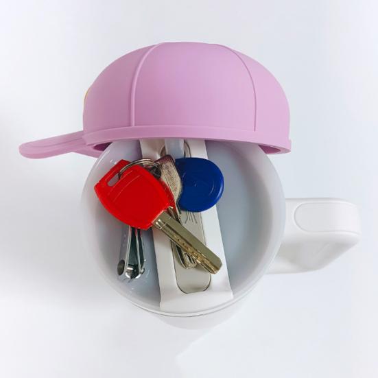 Baseballhette Kopplokk Silikon Baseballhette Beskyttelsesdeksel 3D Design Vanntett støvtett koppdeksel for hjemmekontor Restaurantoppbevaring