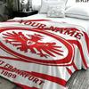 1PC Eintracht Frankfurt Custom Name Patterned Flannel Blanket Suitable For All Seasons for Home Decor Warmth and Comfort Gifts Holiday Present