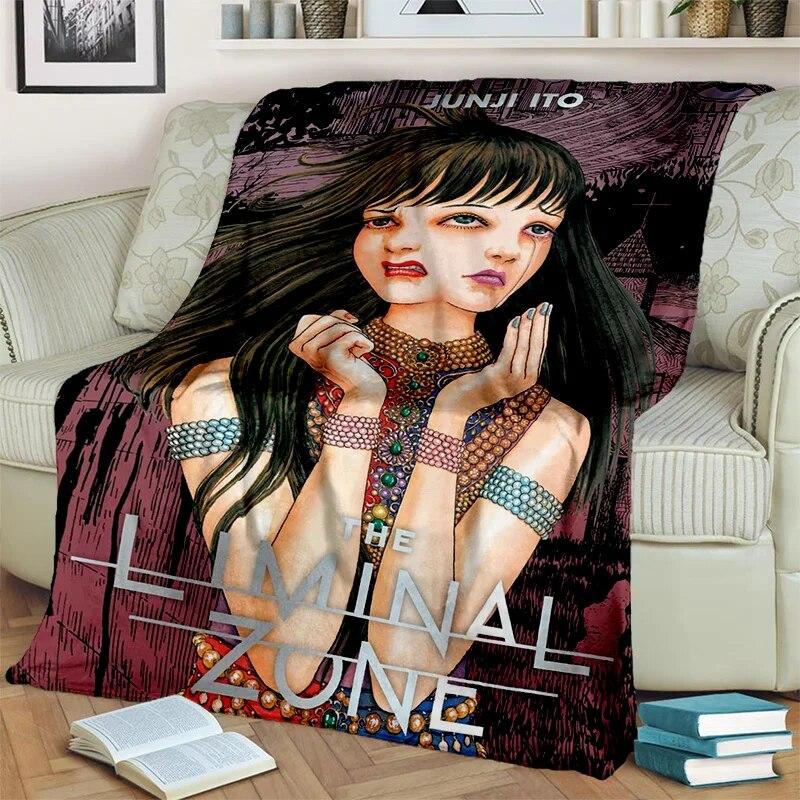 3D Horror Ghost Junji Ito Tomie Kawakami Blanket,Soft Throw Blanket for Home Bedroom Bed Sofa Picnic Travel Office Cover Blanket