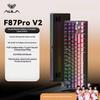 Aula F87 Pro V2 Custom Mechanical Keyboard Wireless Triple Mode Bluetooth Silent Rgb Backlit Gaming For Pc Computer Esports