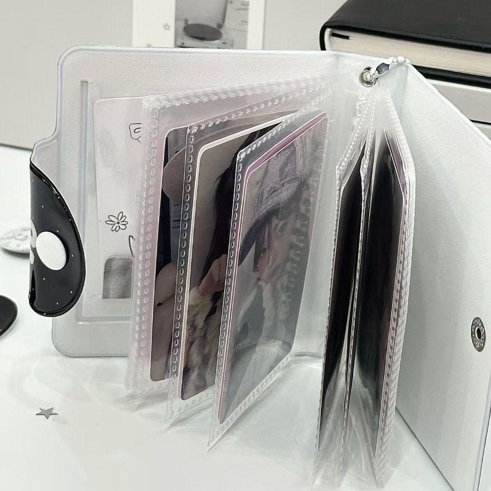 Koreanischer PVC-Foto-Kartenhalter Schwarz Cortis 32 Fächer Foto-Karten-Ordner Idol-Karten-Sammelbuch