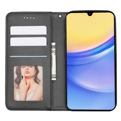 For Samsung Galaxy A36 5G/A56 5G Wallet Phone Case Strong Magnetic Checkered Pattern Imprint Leather Flip Cover